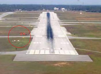 Runway approach indicators at Pensacola International Airport